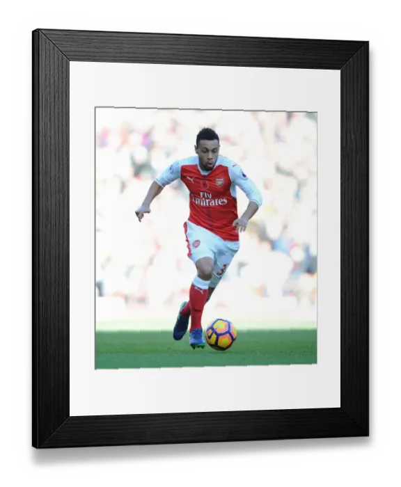 Framed Print : Coquelin's Battle: Arsenal vs. Tottenham at Emirates Stadium (Premier League 2016-17)