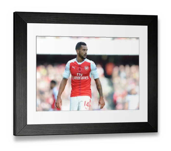 Framed Print : Arsenal vs. Tottenham: Theo Walcott in Action at the Emirates Stadium (Premier League 2016-17)