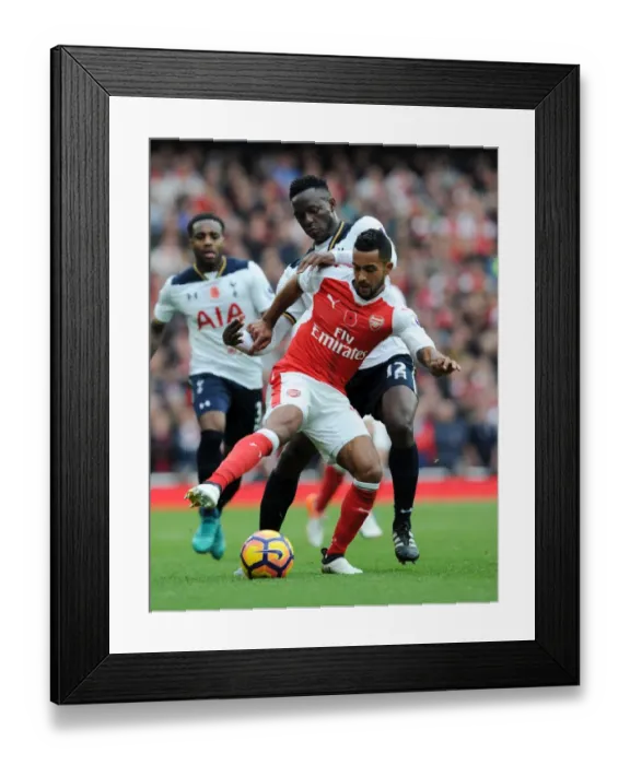 Framed Print : Intense Rivalry: Walcott vs. Wanyama Clash - Arsenal vs. Tottenham (2016-17)