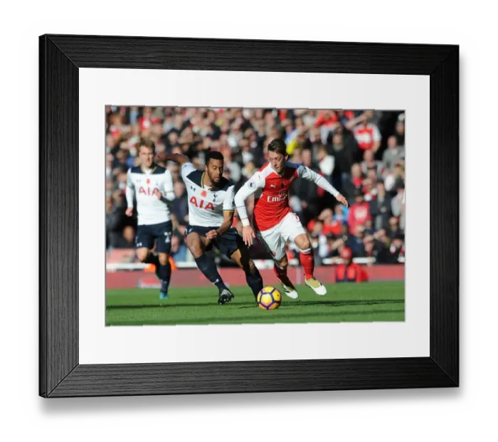 Framed Print : Arsenal vs. Tottenham: Ozil vs. Dembele Battle in the 2016-17 Premier League