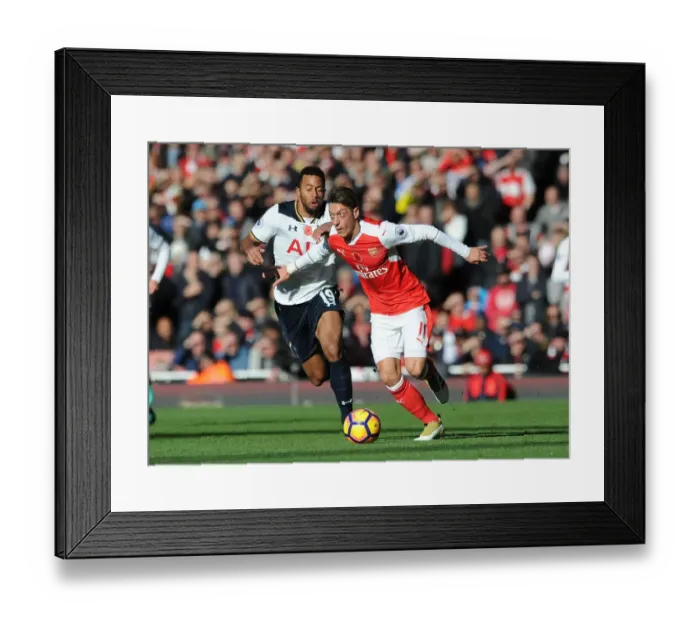 Framed Print : Arsenal vs. Tottenham: Ozil vs. Dembele Clash in the 2016-17 Premier League