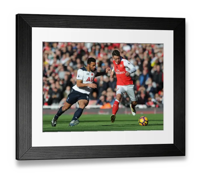 Framed Print : Mesut Ozil vs. Mousa Dembele: A Midfield Duel in the Arsenal vs. Tottenham Rivalry (2016-17 Premier League) Framed Print : Mesut Ozil vs. Mousa Dembele: A Midfield Duel in the Arsenal vs. Tottenham Rivalry (2016-17 Premier League)