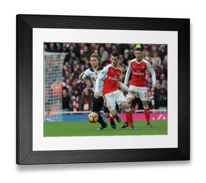 Framed Print : Koscielny vs. Eriksen: A Premier League Rivalry - Arsenal vs. Tottenham Framed Print : Koscielny vs. Eriksen: A Premier League Rivalry - Arsenal vs. Tottenham