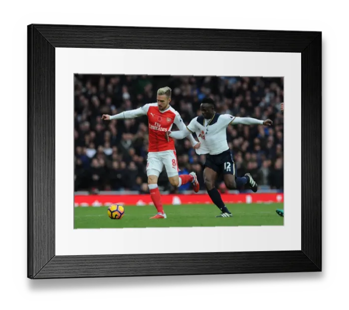Framed Print : Intense Rivalry: Ramsey vs. Wanyama - Arsenal vs. Tottenham, Premier League 2016-17
