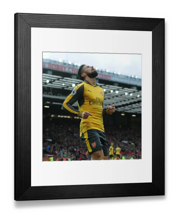 Framed Print : Giroud's Stunner: Arsenal's Game-Winning Goal at Old Trafford, Manchester United vs. Arsenal, Premier League 2016-17