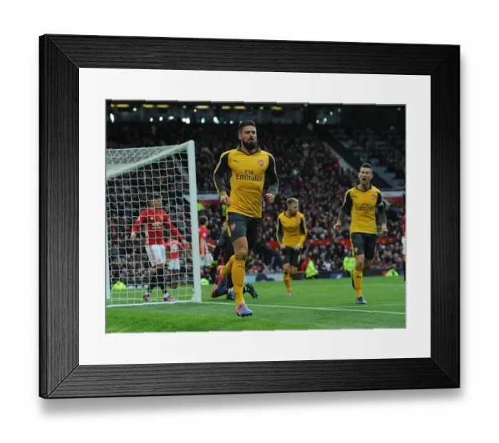 Framed Print : Giroud's Stunner: Arsenal's Winning Goal vs. Manchester United, Premier League 2016-17