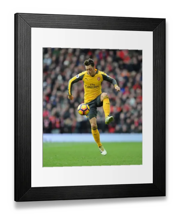Framed Print : Mesut Ozil at Old Trafford: Arsenal vs. Manchester United, Premier League 2016-17