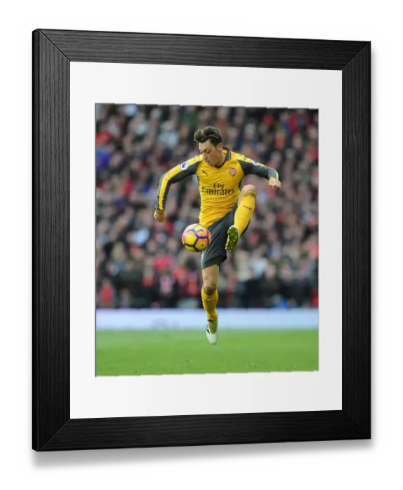 Framed Print : Mesut Ozil at Old Trafford: Arsenal vs. Manchester United, Premier League 2016-17