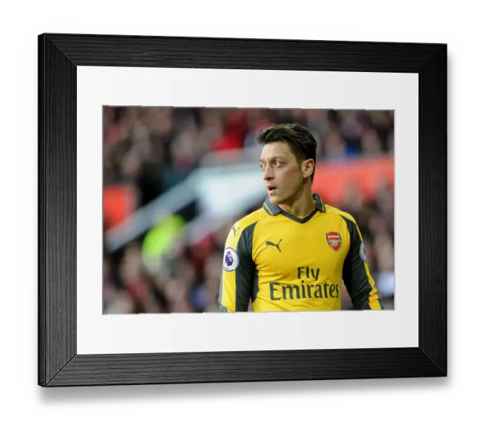 Framed Print : Mesut Ozil at Old Trafford: Arsenal vs. Manchester United, Premier League 2016-17