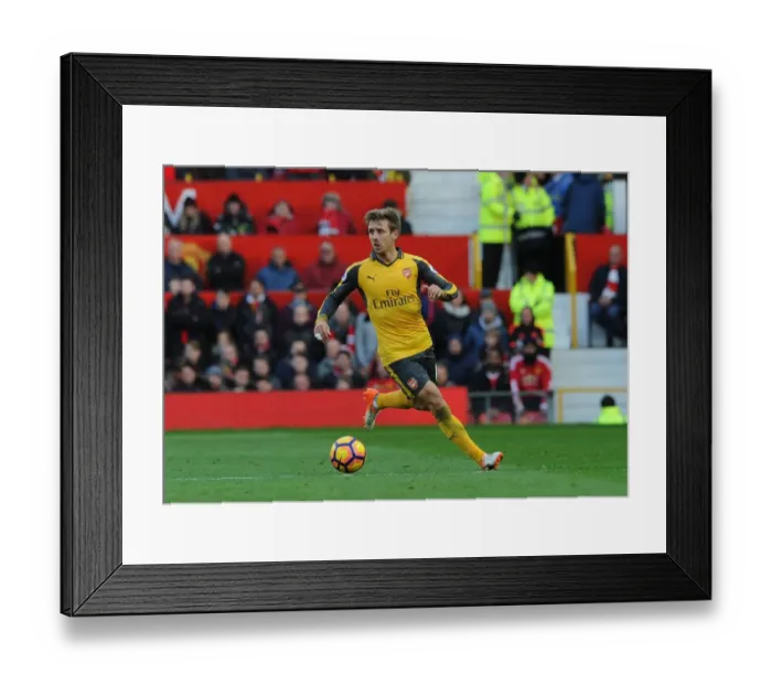 Framed Print : Nacho Monreal in Action: Manchester United vs. Arsenal, Premier League 2016-17