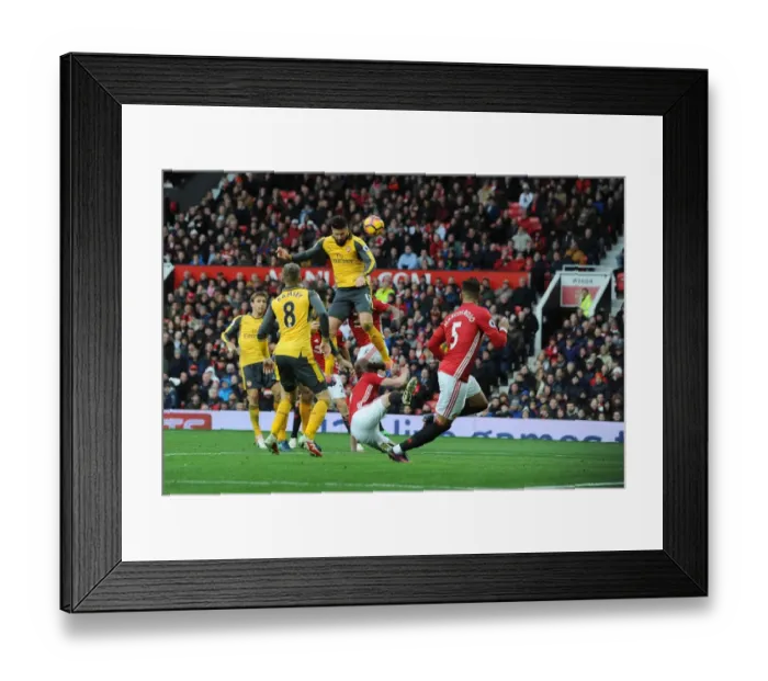 Framed Print : Giroud's Stunning Header: Manchester United vs. Arsenal, Premier League 2016-17 Framed Print : Giroud's Stunning Header: Manchester United vs. Arsenal, Premier League 2016-17