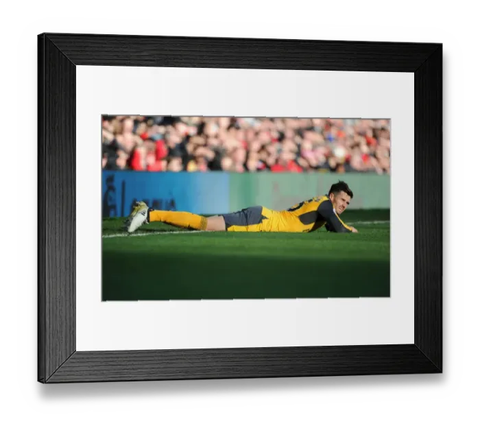 Framed Print : Arsenal's Carl Jenkinson Faces Off Against Manchester United at Old Trafford (Premier League 2016-17)