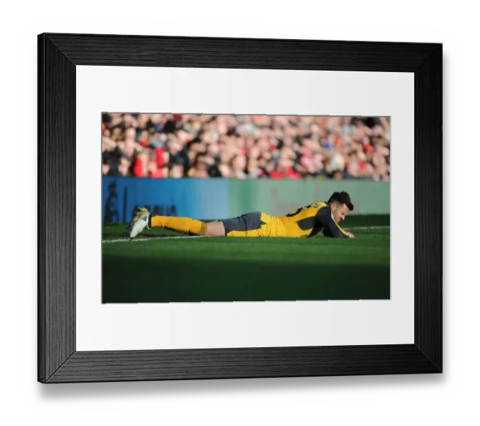 Framed Print : Arsenal's Carl Jenkinson Faces Off Against Manchester United at Old Trafford (Premier League 2016-17)