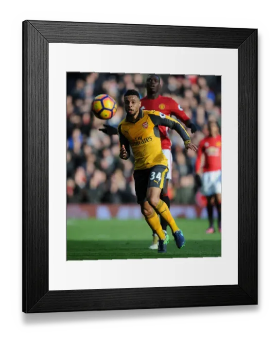 Framed Print : Coquelin at Old Trafford: Arsenal vs Manchester United, Premier League 2016-17