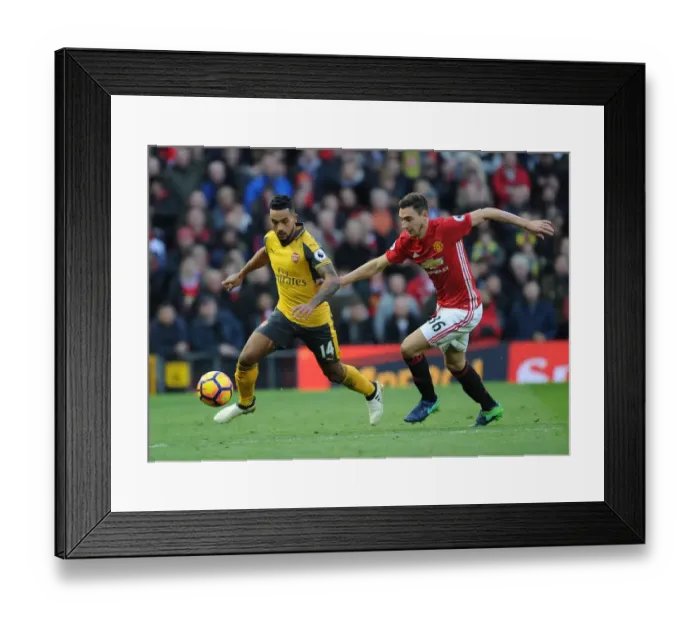 Framed Print : Theo Walcott vs. Matteo Darmian: A Premier League Showdown at Old Trafford (Arsenal vs. Manchester United, 2016-17) Framed Print : Theo Walcott vs. Matteo Darmian: A Premier League Showdown at Old Trafford (Arsenal vs. Manchester United, 2016-17)