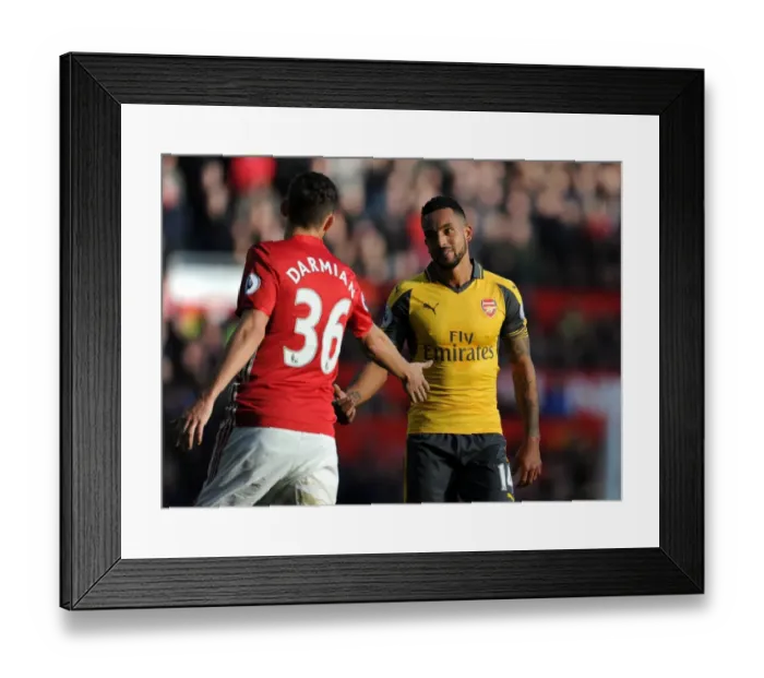 Framed Print : Clash of Titans: Walcott vs. Darmian - Manchester United vs. Arsenal Premier League Showdown (2016-17) Framed Print : Clash of Titans: Walcott vs. Darmian - Manchester United vs. Arsenal Premier League Showdown (2016-17)