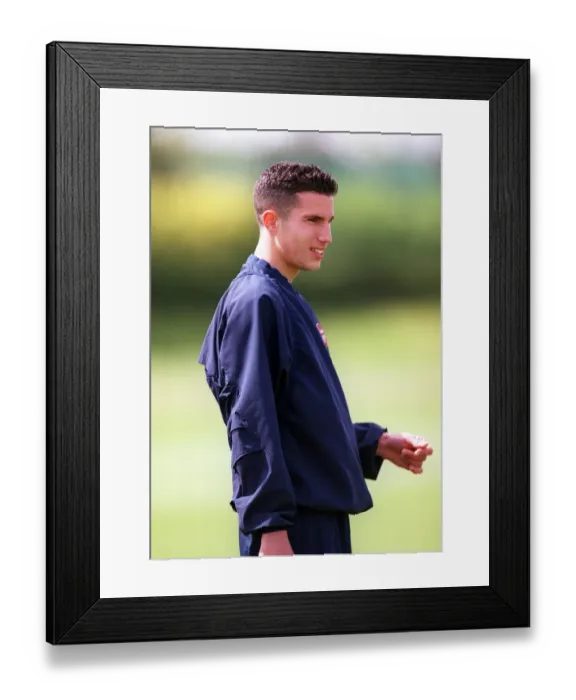 Framed Print : Robin van Persie at Arsenal Training Ground, 2004 Framed Print : Robin van Persie at Arsenal Training Ground, 2004