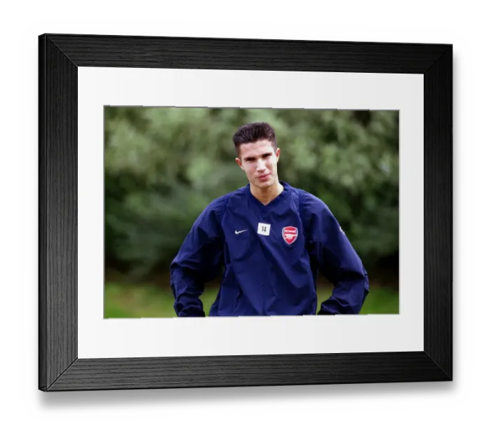 Framed Print : Arsenal Football Club: Robin van Persie in Deep Focus at Training, 2004