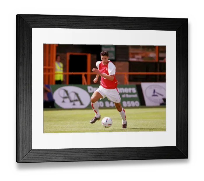 Framed Print : Van Persie in Action: Arsenal vs Barnet, 2004 Pre-Season Friendly