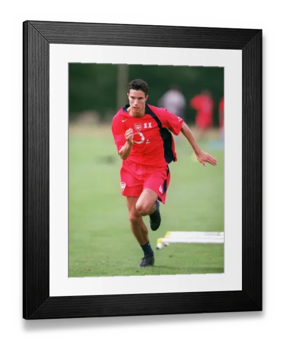 Framed Print : Arsenal Football Club: Robin van Persie in Action during Pre-Season Training, Austria 2004