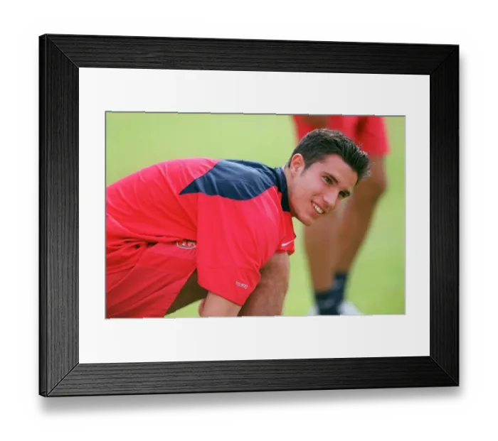 Framed Print : Arsenal FC: Pre-Season Training at Amsterdam's Olympic Stadium with Robin van Persie, 2004