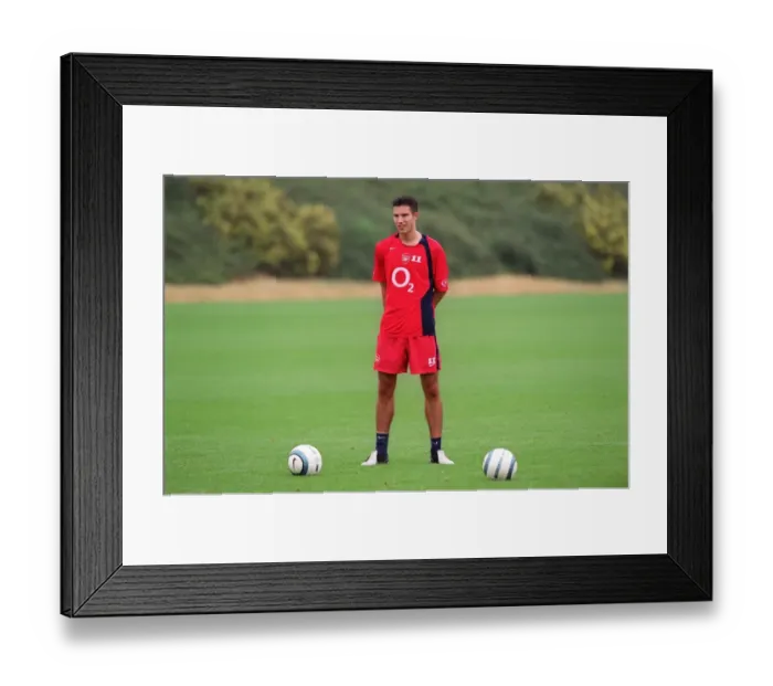 Framed Print : Arsenal Football Club: Robin van Persie in Intense Training, 2004