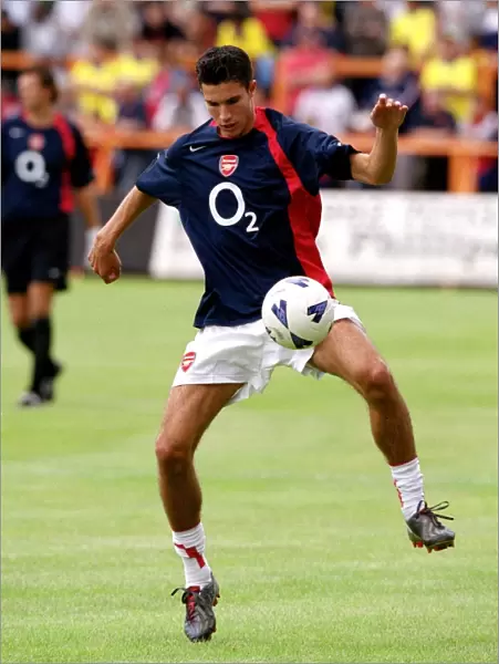 Robin van Persie in Action for Arsenal vs Barnet, Pre-Season Friendly 2004