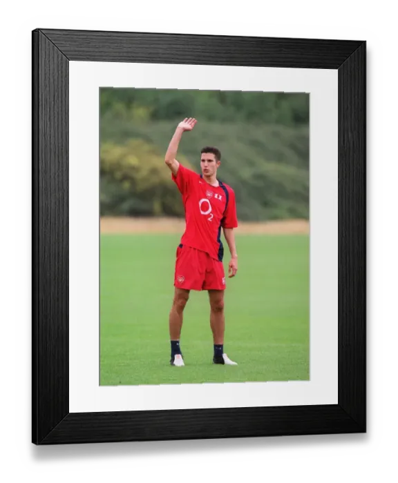 Framed Print : Focus on Football: Robin van Persie at Arsenal Training, 2004 Framed Print : Focus on Football: Robin van Persie at Arsenal Training, 2004