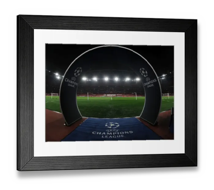 Framed Print : Champions League Clash: Arsenal FC vs Paris Saint-Germain at Emirates Stadium
