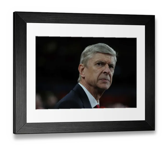 Framed Print : Arsene Wenger: Arsenal FC vs. Paris Saint-Germain, UEFA Champions League, 2016-17 Framed Print : Arsene Wenger: Arsenal FC vs. Paris Saint-Germain, UEFA Champions League, 2016-17