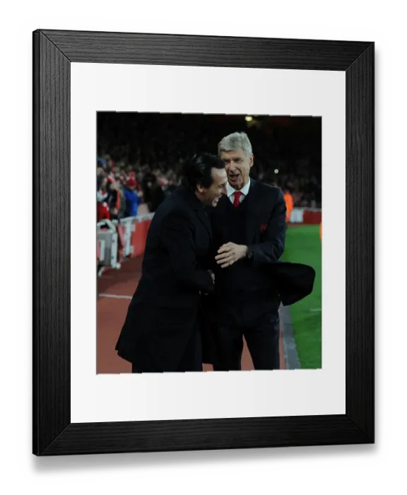 Framed Print : Arsene Wenger and Unai Emery Face Off: Arsenal FC vs. Paris Saint-Germain, UEFA Champions League, 2016 Framed Print : Arsene Wenger and Unai Emery Face Off: Arsenal FC vs. Paris Saint-Germain, UEFA Champions League, 2016