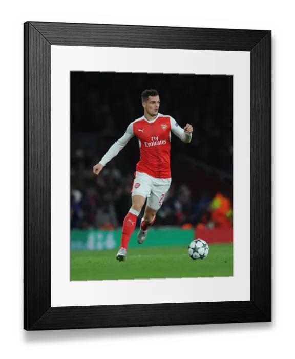 Framed Print : Granit Xhaka: Arsenal's Midfield Maestro vs Paris Saint-Germain, UEFA Champions League 2016-17 Framed Print : Granit Xhaka: Arsenal's Midfield Maestro vs Paris Saint-Germain, UEFA Champions League 2016-17