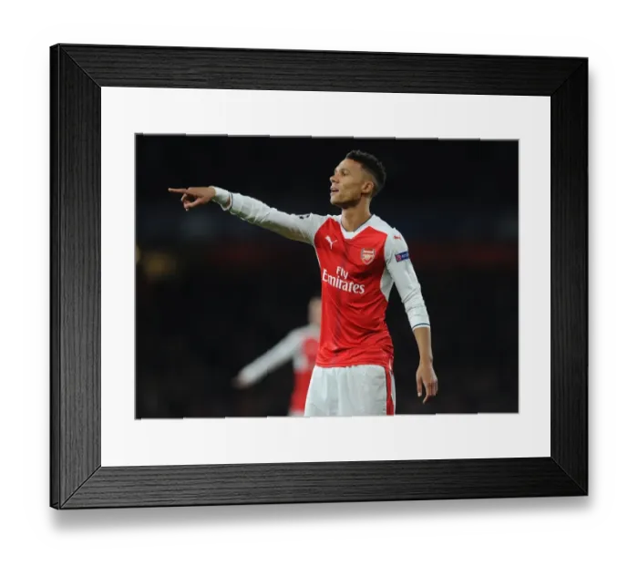 Framed Print : Arsenal's Kieran Gibbs Goes Head-to-Head with Paris Saint-Germain in the 2016-17 UEFA Champions League Framed Print : Arsenal's Kieran Gibbs Goes Head-to-Head with Paris Saint-Germain in the 2016-17 UEFA Champions League