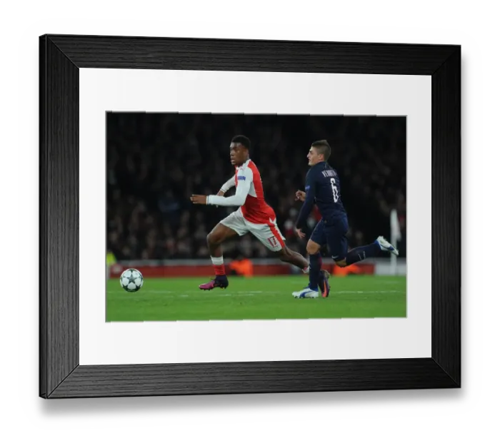 Framed Print : Clash of Titans: Arsenal vs. Paris Saint-Germain in the UEFA Champions League (2016-17) - Battle of Wits: Iwobi vs. Verratti Framed Print : Clash of Titans: Arsenal vs. Paris Saint-Germain in the UEFA Champions League (2016-17) - Battle of Wits: Iwobi vs. Verratti