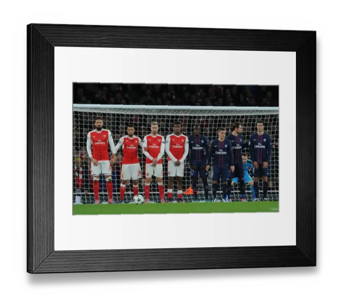 Framed Print : Clash of Titans: Arsenal FC vs Paris Saint-Germain in the UEFA Champions League (2016-17) - Battle at the Emirates Framed Print : Clash of Titans: Arsenal FC vs Paris Saint-Germain in the UEFA Champions League (2016-17) - Battle at the Emirates