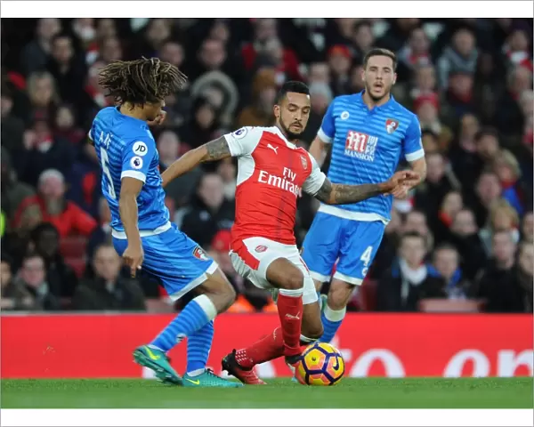 Arsenal's Theo Walcott Clashes with Bournemouth's Nathan Ake in Premier League Showdown