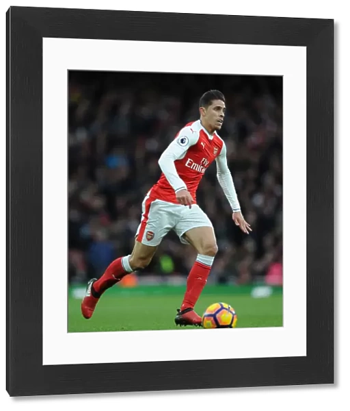 Arsenal's Gabriel in Action against AFC Bournemouth, Premier League 2016 / 17