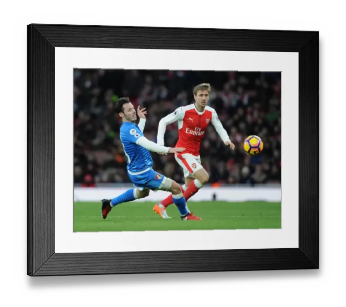 Framed Print : Arsenal vs. AFC Bournemouth: Nacho Monreal vs. Adam Smith Clash in Premier League Showdown