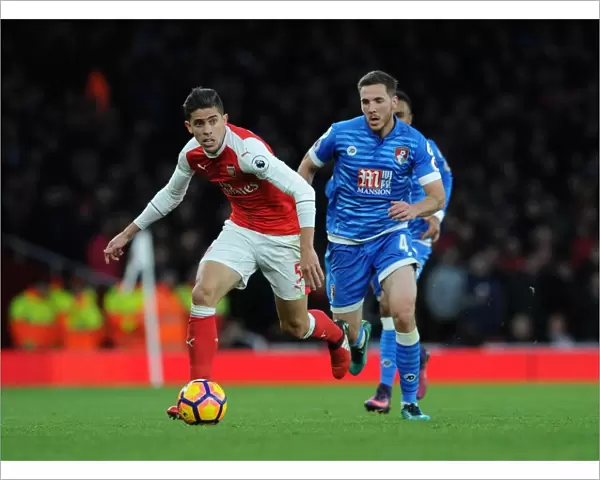 Arsenal's Gabriel Clashes with Bournemouth's Dan Gosling in Premier League Showdown