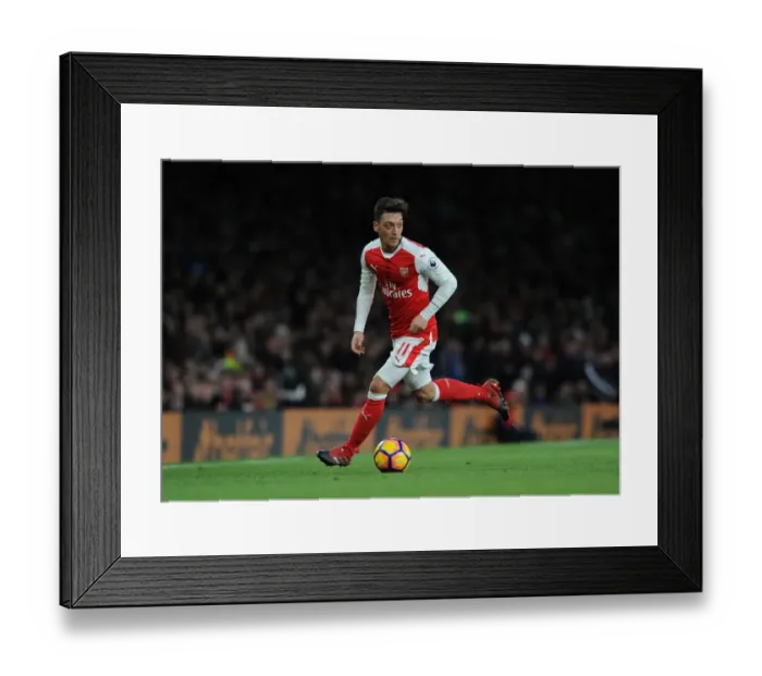 Framed Print : Mesut Ozil: In Action for Arsenal vs AFC Bournemouth, Premier League 2016 / 17