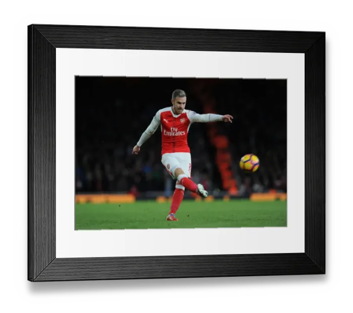 Framed Print : Aaron Ramsey in Action: Arsenal vs AFC Bournemouth, Premier League 2016 / 17