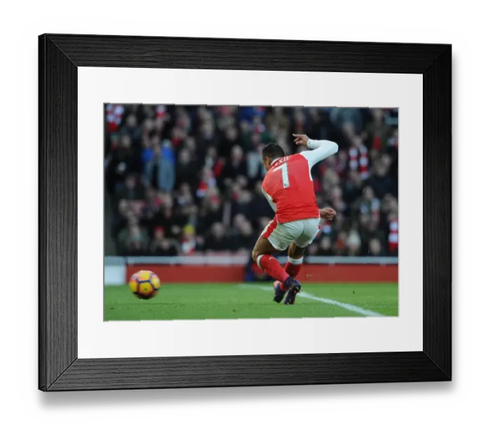 Framed Print : Alexis Sanchez Scores First Goal: Arsenal vs AFC Bournemouth, Premier League 2016 / 17