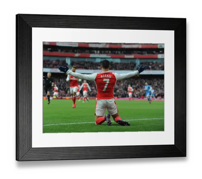 Framed Print : Alexis Sanchez: Arsenal Star in Action against AFC Bournemouth, Premier League 2016 / 17