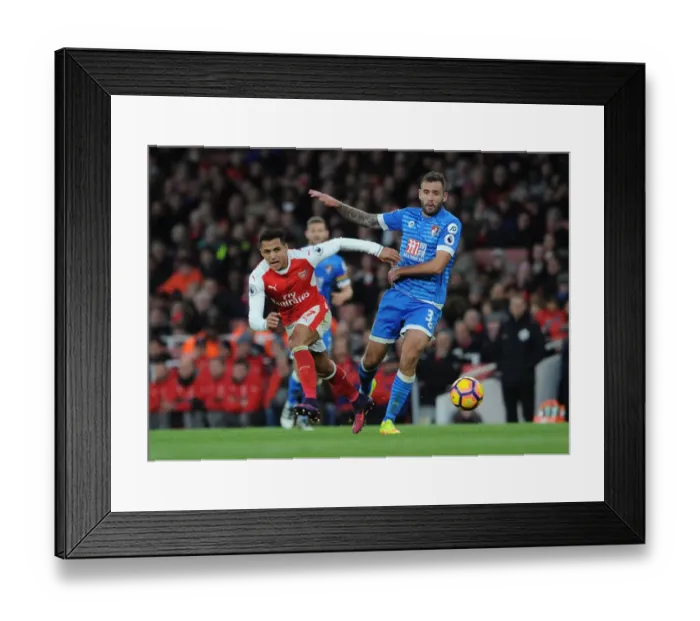 Framed Print : Clash at Emirates: Sanchez vs Cook - Arsenal vs AFC Bournemouth, Premier League 2016 / 17