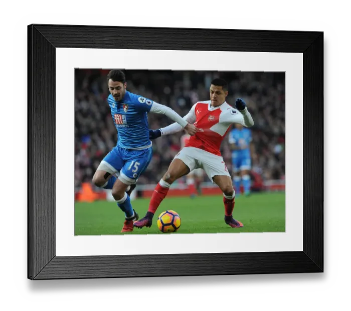Framed Print : Clash of Stars: Alexis Sanchez vs. Adam Smith, Arsenal vs. Bournemouth