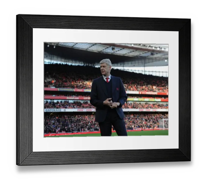 Framed Print : Arsene Wenger: Arsenal Manager before Arsenal vs AFC Bournemouth, Premier League 2016