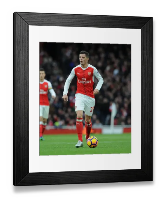 Framed Print : Granit Xhaka: In Action for Arsenal vs AFC Bournemouth, Premier League 2016 / 17 Framed Print : Granit Xhaka: In Action for Arsenal vs AFC Bournemouth, Premier League 2016 / 17