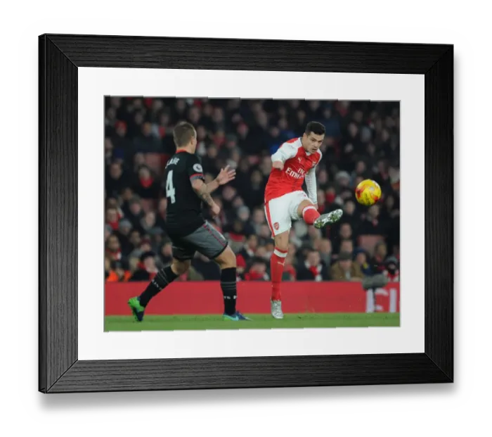 Framed Print : Arsenal vs. Southampton: Xhaka Clashes with Clasie in EFL Cup Quarter-Final Framed Print : Arsenal vs. Southampton: Xhaka Clashes with Clasie in EFL Cup Quarter-Final