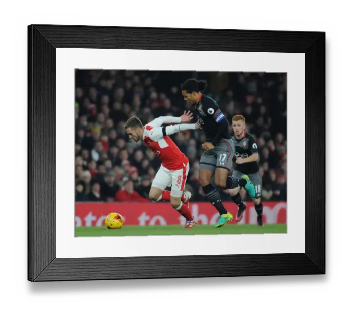 Framed Print : Ramsey vs. van Dijk: Battle at Emirates - Arsenal vs. Southampton EFL Cup Clash Framed Print : Ramsey vs. van Dijk: Battle at Emirates - Arsenal vs. Southampton EFL Cup Clash