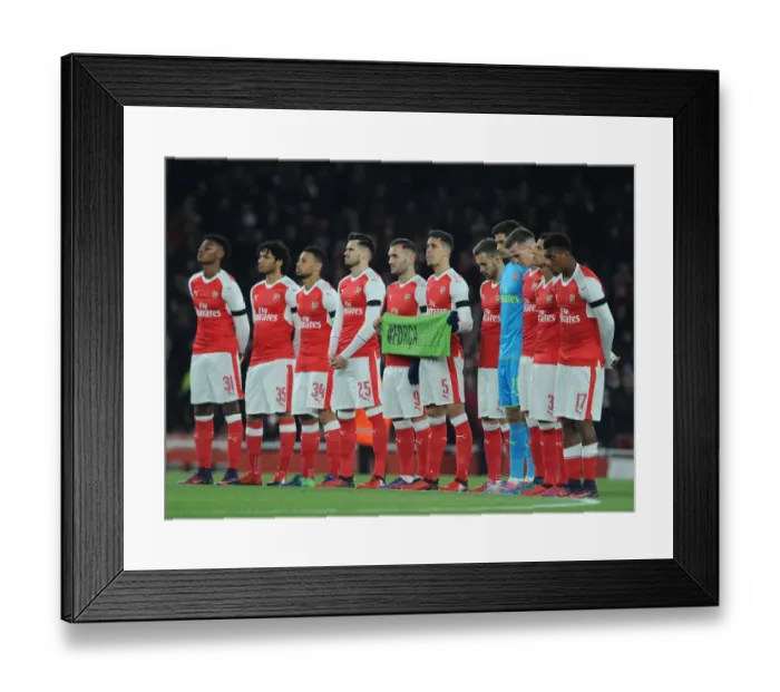 Framed Print : Arsenal Players Honor Chapecoense in EFL Cup Quarter-Final: Gabriel and Lucas Perez Hold Tribute Banner Framed Print : Arsenal Players Honor Chapecoense in EFL Cup Quarter-Final: Gabriel and Lucas Perez Hold Tribute Banner